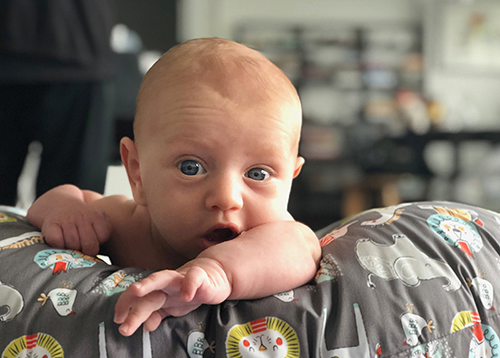 Boppy Pillow and Baby