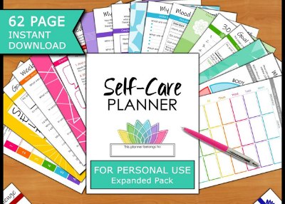 Self-Care 62p Planner Workbook 